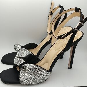 Jessica Simpson Black and Silver Heels
